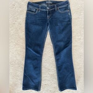 Silver “Mckenzie” cropped Jeans